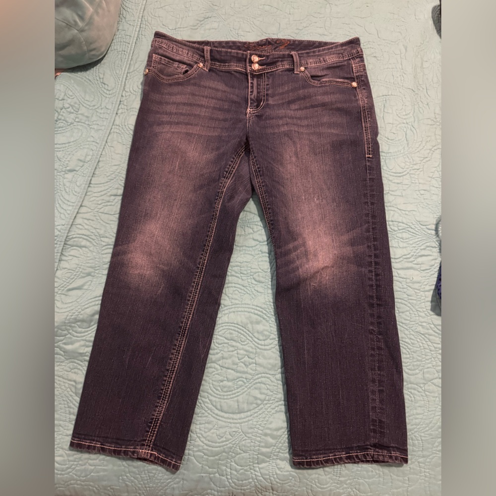 Seven Luxe Blue Capris Crop Jeans size 16